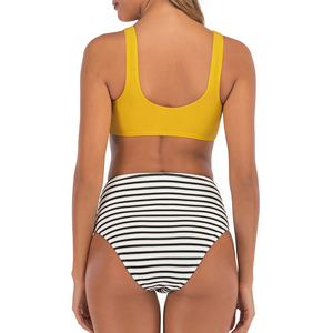 ชุดว่ายน้ำบิกินี่พิมพ์ลายโลโก้ตามสั่ง ชุดว่ายน้ำแบบพับได้ ชุดชายหาดสำหรับผู้หญิง บิกินี่ผูกโบว์สีชมพู 2025 - Product Image 2