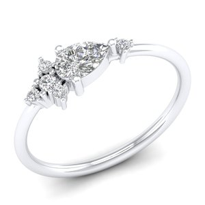 REYES Personnalisable 14K 22K Or Lab Grown Diamond Solitaire Rings 0.59 Carat Pear Cut Personnalisé Fine Jewelry for Weddings - Product Image 2