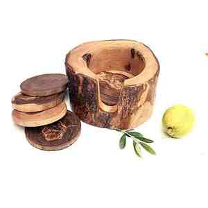 Vente chaude avec un prix raisonnable fabriqué en inde sous-verres Blan noyer bois de Sheeshm conception personnalisée avec une haute qualité - Product Image 2