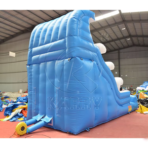 Toboggan aquatique gonflable commercial en gros, combo de château gonflable en PVC de qualité supérieure avec piscine à jets d'eau, grand modèle gonflable d'extérieur - Product Image 5