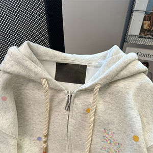 Sudadera con capucha y cremallera de invierno para hombre Tejido de punto de algodón Transpirable Anti Pilling Regular Fit - Product Image 3