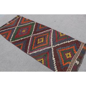 พรมวินเทจลายดอกไม้สีแดงสไตล์ตุรกี ขนาด 3.1x7.7 ฟุต (95x236 ซม.) - Product Image 3