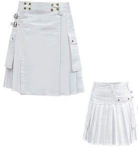 Tela Tartán Blanca Cristal, Algodón y Lana de Alta Calidad, Personalizable para Kilt - Product Image 4