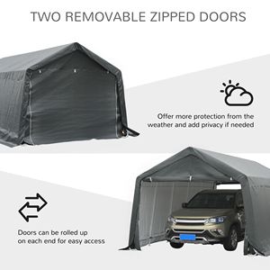Tente de rangement pour véhicule extérieur, garage portable pour voiture avec housse en tissu résistant aux UV - Product Image 2
