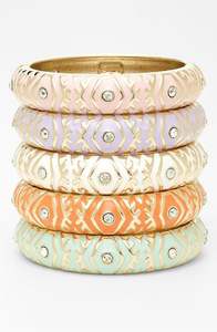 Women's Retro Style Acrylic Bracelets Set Custom Highly Polished Irregular Geometric Resin Colorful Wholesale Fashion Bangles - Product Image 3