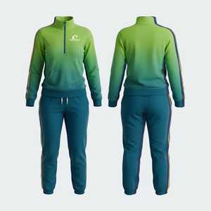 Conjunto Deportivo de Invierno para Mujer, de Primera Calidad, 100% Poliéster, con Capucha, Casual, Estampado, Corte Regular, Ligero, de Dos Piezas, de Secado Rápido - Product Image 5