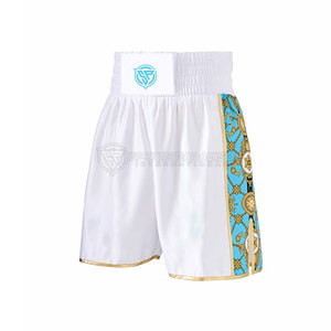 Diseñe sus propios pantalones cortos de boxeo Pantalones cortos de boxeo transpirables de secado rápido para hombres Pantalones cortos de boxeo más vendidos - Product Image 1