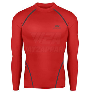 Chemises de compression légères et ajustées pour hommes Chemises de compression de haute qualité de couleur unie d'entraînement - Product Image 2