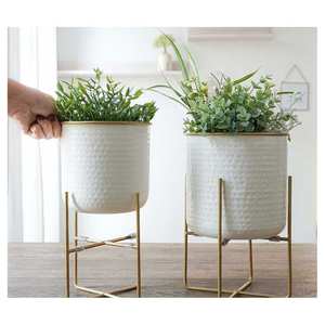 New Look Pots de plantes en fer faits à la main avec trou de drainage-Jardinières personnalisables intérieures/extérieures écologiques à <span class=keywords><strong>prix</strong></span> raisonnable - Product Image 1