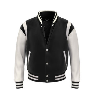 Veste universitaire à la mode pour hommes Blouson décontracté coupe ajustée Vestes de baseball Veste universitaire en laine Letterman pour hommes - Product Image 5