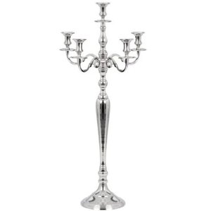 Most Selling Metal 5 Arms <b>Candelabra</b> for Home and Wedding Decoration Silver Finished Floor <b>Candelabra</b> Handicrafts - Product Image 6
