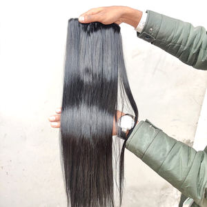 Faisceaux alignés sur les cuticules Cheveux vierges Remy Cheveux raides bruts non traités Couleur noire naturelle Extensions de cheveux humains vietnamiens - Product Image 4