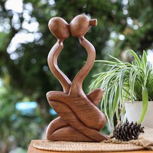 Decoración de mesa de lujo regalo hecho a mano de madera 3D escultura estatuas abstractas habitación ornamento figuritas de madera - Product Image 6