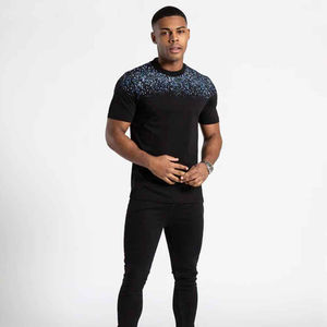 2025เสื้อยืดผู้ชายทำจากผ้าฝ้าย/ใยไผ่ปรับแต่งได้ลายปัก/พิมพ์โลโก้ทรงโอเวอร์ไซส์ฟิตเนส - Product Image 2