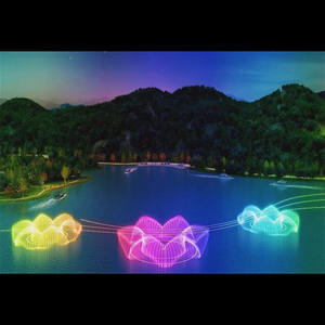 Fontaine d'eau musicale et dansante d'extérieur moderne avec spectacle de lumière LED Système de fontaine multimédia facile à installer en acier inoxydable - Product Image 4