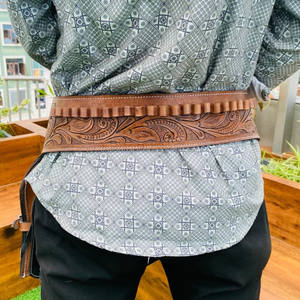 ซองปืนหนังแท้ทำมือสไตล์คาวบอยตะวันตกแบบเปิดนิ้วเท้า ปรับได้สองระดับ ขายดี - Product Image 6