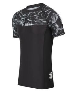 Rashguard à manches courtes noir respirant avec imprimé gris UPF50+ Séchage rapide Écologique - Product Image 6