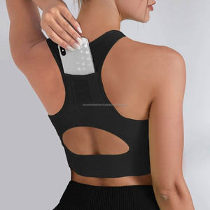 Top Deportivo de Yoga para Mujer, Otoño Invierno, de Secado Rápido, Transpirable, con Bolsillo Antichoque, Sin Costuras, para Correr y Hacer Ejercicio - Product Image 5