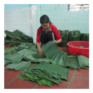 Feuille de bananier élégante du Vietnam, feuille de bananier fraîche écologique pour servir la nourriture, enveloppement naturel, facile à utiliser pour les cuisines à la mode - Product Image 6
