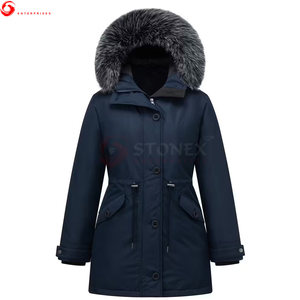 Nuevo Abrigo Parka con Capucha para Mujer, Talla Grande, Cálido para Invierno 2025, Transpirable, 100% Poliéster, Servicio OEM de Pakistán - Product Image 1