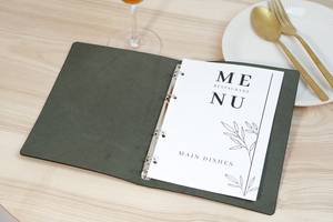 Libro de camarero de cuero, portatarjetas para billetes, cheque de invitados, presentador, cubierta de menú de restaurante, billetera de servidor, billetera de 2017 - Product Image 2