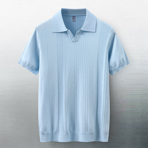 Camiseta de algodón de manga corta de punto para hombre, tela de algodón puro, camiseta informal personalizada OEM, atuendo cómodo de verano - Product Image 1