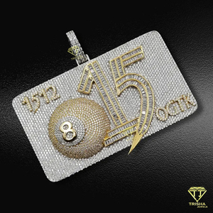 Colgante de plata esterlina 925 de oro blanco personalizado con corazón Hip Hop Iced Out VVS Lab Grown Diamond chapado en oro - Product Image 2