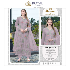 ชุดซาลวาร์แท้คอลเลกชั่นดีไซน์ใหม่ผ้าจอร์เจียบริสุทธิ์ - Product Image 2