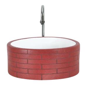 อ่างล้างมือทรงกลมเซรามิกทรงสี่เหลี่ยมขนาดเล็กอ่างล้างมือสำหรับอพาร์ทเมนต์และวิลล่าอ่างล้างมือ - Product Image 3