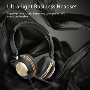 Auriculares de negocios con micrófono con cancelación de ruido, auriculares de negocios para ordenador portátil, PC, <span class=keywords><strong>Skype</strong></span>, oficina, USB A - Product Image 6