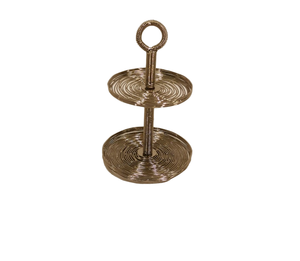 Support à gâteau en métal plaqué or de taille personnalisée petit présentoir de fête de mariage dessus de table avec emballage de sac OPP à base de fil de fer - Product Image 6