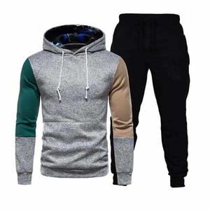 Ropa deportiva de invierno a la moda para hombre, ropa de entrenamiento para correr, Jersey 2024, pantalones de chándal con capucha, conjuntos de Jogger, cómodo y portátil sólido - Product Image 1