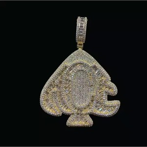 Unique <b>and</b> Trendy pendant Exaggerated Shape Fully Iced Out Sterling Custom Hip Hop Pendant for Indian supplier - Product Image 4