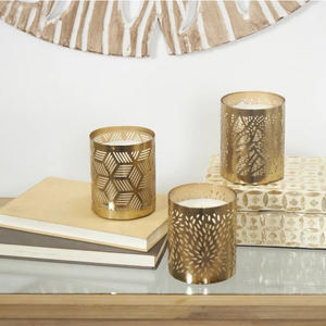 Bougeoir en fer pour décoration de maison, fabrication de bougies votives, forme ronde, finition or, éclairage pour table, mariage et festivals - Product Image 5