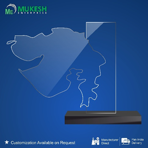 Trophée Carte de l'État du Gujarat en Acrylique pour Événements Culturels et d'Entreprise, Reconnaissance des Employés - Fournisseur en Gros Mukesh - Product Image 2