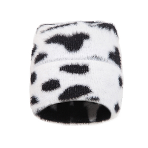 Soft Fuzzy <b>Leopard</b> Beanie <b>Hat</b> Women Winter Warm Stretch Knit Cap Trendy Animal <b>Print</b> Skull Cap Casual Outdoor Fashion Headwear - Product Image 2