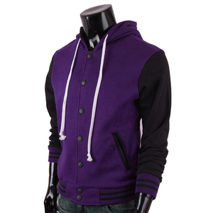 Blouson aviateur personnalisé de bonne conception en laine Varsity Letterman avec manches en cuir pur ORANGE - Product Image 5
