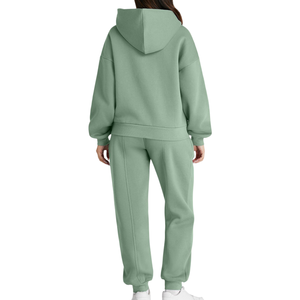 Survêtements d'hiver à capuche pour femmes, impression personnalisée, manches longues, 100% coton respirant - Product Image 2