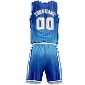 Ensemble d'uniformes de basketball personnalisables pour adultes – Kit d'été respirant avec options de nom d'équipe, sublimation, option grande taille, antibactérien - Product Image 2