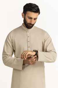 Dernier design traditionnel ethnique afghan musulman, shalwar kameez noir pour homme, costume 2 pièces, style col respirant, style régulier, fête, hiver - Product Image 3