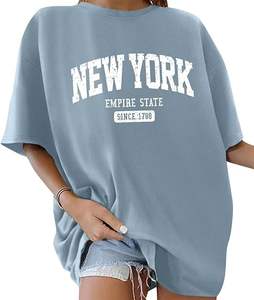 DTF imprimé surdimensionné femmes t-shirt OEM coton t-shirt avec coupe ample style streetwear pour l'été - Product Image 3