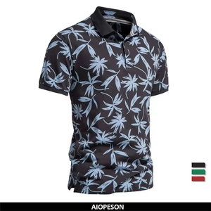 เสื้อโปโลสำหรับผู้ชายเสื้อลำลองแขนสั้นเข้ารูประบายอากาศผ้าฝ้ายแฟชั่นสีพื้นขายส่งฤดูร้อน - Product Image 3