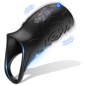 Girlspower khóa vòng của nam giới dương vật tay áo Exerciser với rung cho xuất tinh phòng ngừa Tán tỉnh các cặp vợ chồng sản phẩm - Product Image 1