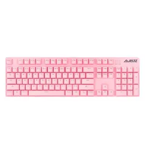 Teclado Mecánico con Cable de 104 Teclas, Color Rosa, Retroiluminación LED, Funcionamiento por Membrana, Idioma Inglés, Uso en Juegos, Compatible con Computadoras - Product Image 5