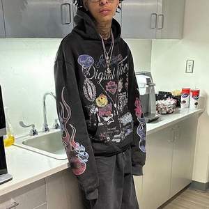 เสื้อมีฮู้ดซักแบบกรดลายนูนพิมพ์สกรีน DTG ลายนูนดีไซน์ดีใน400gsm ออกแบบได้ตามที่ต้องการมีน้ำหนักมาก - Product Image 3