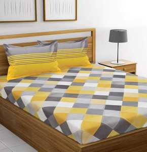 Ensemble de draps de lit 3 pièces en coton de qualité élégante Impression florale solide Style classique Confortable et idéal pour les cadeaux - Product Image 4