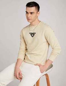 โลโก้ที่กําหนดเองเสื้อสเวตเตอร์ยางคอกลมผ้าฝ้าย 100% เสื้อสเวตเตอร์ OEM ออกแบบเองสําหรับผู้ชาย - Product Image 4