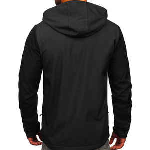 Parka de poliéster con cuello levantado y Sudadera con capucha informal para hombre, chaqueta cortavientos de moda con estampado, venta al por mayor de fábrica personalizada - Product Image 2