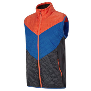 Chaqueta de invierno informal personalizada para hombre, chaleco acolchado sin mangas con bloque de color, ropa exterior reversible con relleno de poliéster - Product Image 3