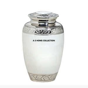 Forma única diseño de lujo decorativo latón esmalte acabado urnas para adultos para cenizas - Product Image 4